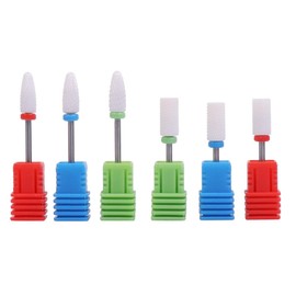 Elizabeth Ceramic Drill Bit Set of 6 (Cylindrical / Cannon) Nail Off Removal Head Fine, Coarse