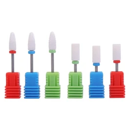 Elizabeth Ceramic Drill Bit Set of 6 (Cylindrical / Cannon) Nail Off Removal Head Fine, Coarse