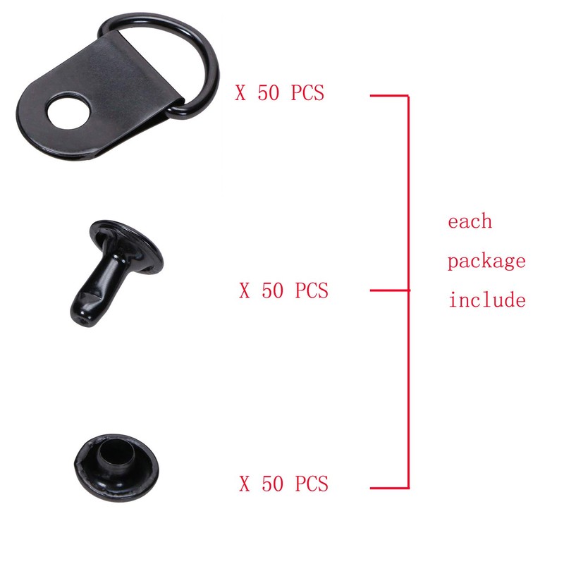 ONLYKXY 50 Pieces Shoe Boot Lace Hooks Buckle Rivets Loop