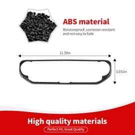 RAZPOY JL Dash AC Switch Cover, Center Console Dashboard Air Conditioner Switch Button Cover Trim Compatible with Jeep Wrangler JL 2018-2023, Carbon Fiber