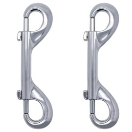 Double Ended Bolt Snaps Hook Heavy Duty Trigger Clips Chain Metal Clips Sliver 4.7 Inch 2pcs