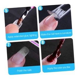 Beavorty 2pcs 1 Fiberglass Nails Lengthening Tool Nail Extension Fiber Nail Art Kit Natural Look for Manicure