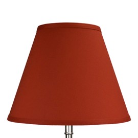 FenchelShades.com Lampshade 7" Top Diameter x 14" Bottom Diameter x 11" Slant Height with Washer (Spider) Attachment for Lamps with a Harp (Paprika)