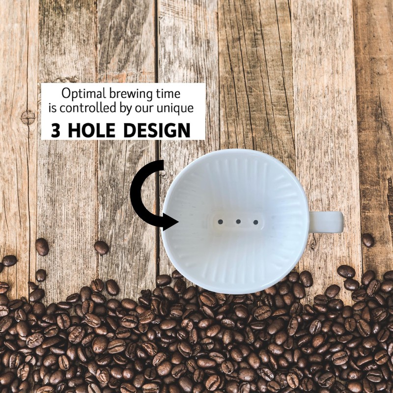 Simply Charmed Pug Coffee Pour Over Single Cup Ceramic Brewer