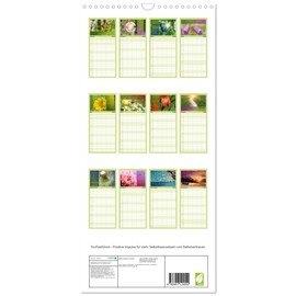 YouFeelGood Family Planner 2025 Positive Impulses for More Confidence and Confidence with 5 Columns (Wall Calendar, 21 cm x 45 cm) CALVENDO