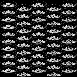 Tondiamo 50 Pcs Tiaras Bulk for Girls Princess Crown Rhinestone Tiaras Bendable Adjustable Headband for Kid Hair Accessory