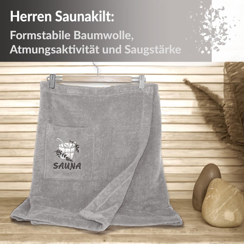 Lashuma Lillby Sauna Kilt Men's Terry Cloth Sauna Towel with