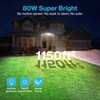 Olafus 80W Flood Lights Outdoor 2 Pack, Switch Controlled LED