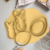 6PCS Easter Cookie Cutters,Bunny/Rabbit and Egg Shapes Assorted Sizes, Stainless