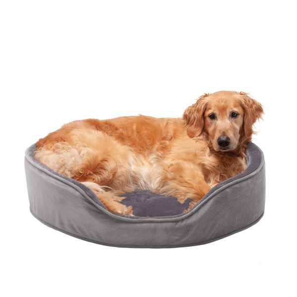 Furhaven Round Pet Beds for Small, Medium, and Large Dogs