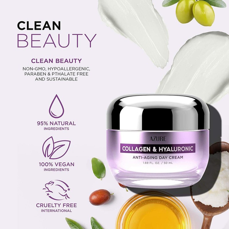 AZURE Collagen & Hyaluronic Anti Aging Day Cream 1.69 fl.oz