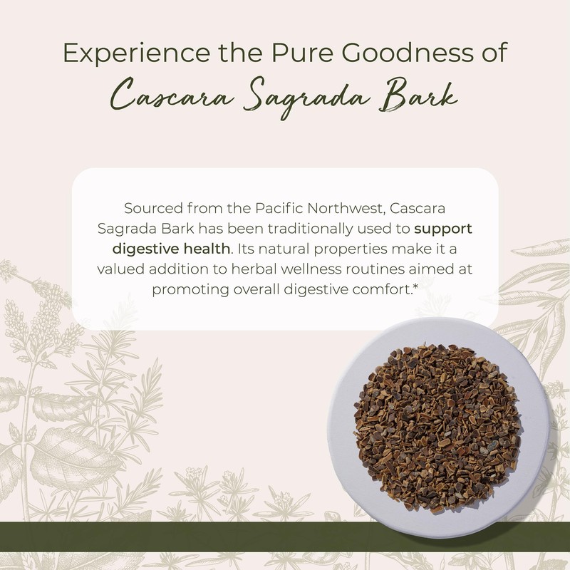 Starwest Botanicals Cascara Sagrada Bark - Dried Herb for Tea,
