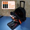 MELOTOUGH LED-Light Rolling Tool bag with Telescoping Handle Heavy Duty