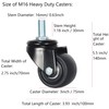 Heavy Duty Casters, M16x30mm Stem Casters Low Gravity Center Swivel