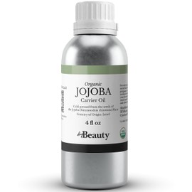 DIYBeauty Bulk Jojoba Oil - 4 Fl Oz Large Size Wholesale Bottle - Organic, Golden, Virgin, 100% Pure, Cold Pressed from the Seeds of the Jojoba Plant - Unrefined Aceite de Jojoba