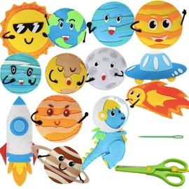 Aisamco 13Pcs Sewing Craft Kit for Kids,DIY Crafting and Sewing Set,Spaceship Theme, Educational Sewing Kit for Beginner Children Boys and Girls
