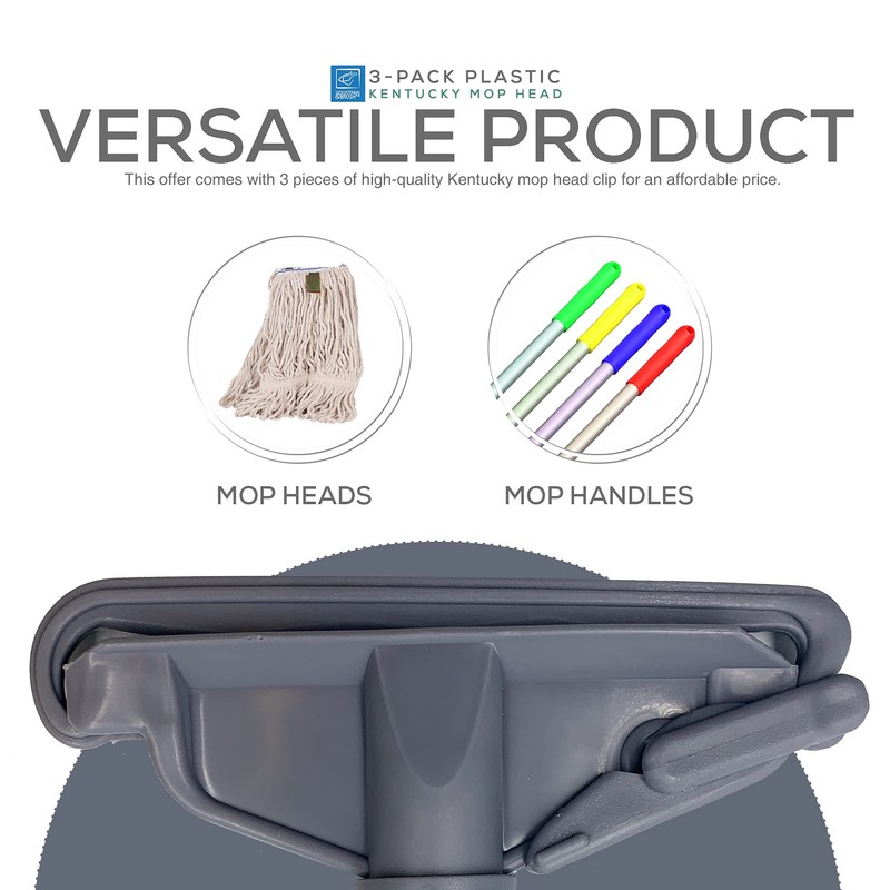 3-Pack Plastic Kentucky Mop Head Clip – Kentucky Mop Clip