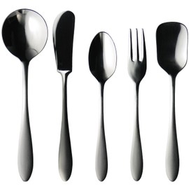 Nagao Tsubamesanjo Morning Cutlery Set, 5 Pieces, 18-0 Stainless Steel, Made in Japan