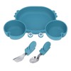 3pcs Toddler Divided Plate Set Silicone Baby Suction Plate Anti