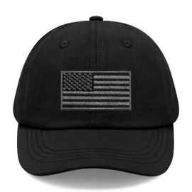 Olreco Baby Baseball Cap Infant Baseball Cap Baby Baseball Hat Baby Hats 6-12 Months Baby Boy Hats Baby Ball Cap Toddler Hat, Black With Black Grey Flag