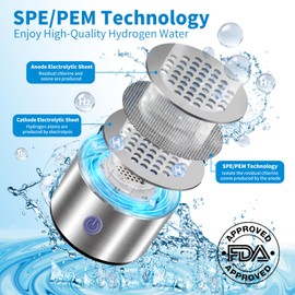Hydrogen Water Bottle Generator, 2025 New Portable Hydrogen Water Bottle - SPE PEM Tech, 3Min 2200+PPB Rechargeable Hydrogen Water, 15OZ Hydrogen Water Machine, UL Certified for Outdoor, Office