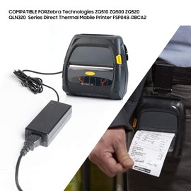 KFD 12V AC DC Adapter Charger for Zebra Technologies ZQ510 ZQ500 ZQ520 ZQ600 ZQ610 ZQ620 ZQ630 ZR658 ZR668 QLN320 QLN220 QLn420 Series Direct Thermal Mobile Printer FSP048 FSP025 Power Supply Cord