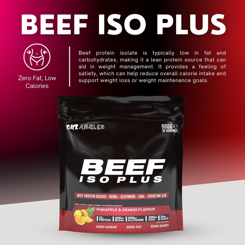 OUT ANGLED Beef Iso Plus, Beef Protein Isolate Powder, High