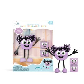 Glo Pals Lumi Character. Water-Activated Light-up Sensory Bath Toy + 2 Reusable Light-Up Cubes. Kids Sensory Bath Time Toy. Gift for Boys & Girls 3+ (Lumi - Purple)
