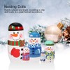 5pcs Christmas Handpainted Cute Wooden Matryoshka Dolls Russian Nesting Dolls