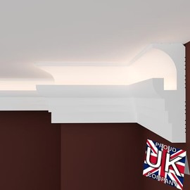 FAST DECOR Premium 20cm Sample Product Coving for Ceilings Polystyrene, !Variation Available! Coving for Ceilings, Cornice Coving, Polystyrene Coving for Ceiling Moulding Lightweight