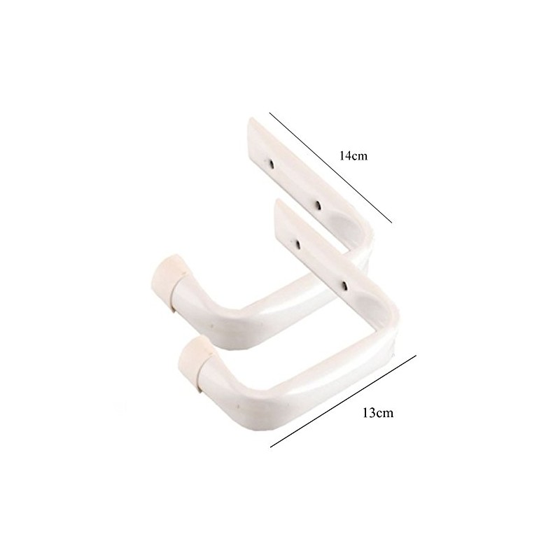 2 x White Jumbo Ladder Hooks / Large Garage Shed