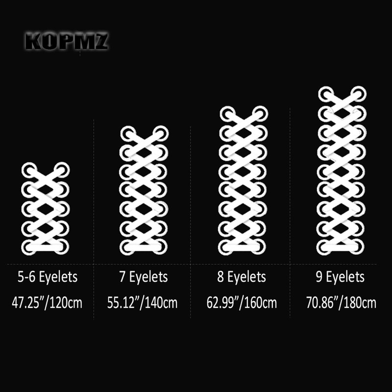 KOPMZ 2Pair Shoelaces for Sneakers, Flat Shoe Laces Boot Strings