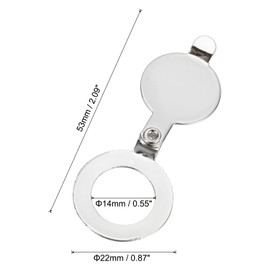 PATIKIL Door Viewer Cover Peephole 14 mm Inner Diameter Door Hole Cover Without Sticker Peephole Cover Privacy Screen for Door Viewer, Glossy Chrome