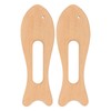 2Pcs Wooden Gua Sha Board Fish Shape Polished Beech Sturdy