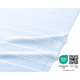 Hammam towel - Beach towel XXL made from 100% recycled cotton - Quick-drying Turkish hammam beach towels, fouta, pestemal Turkish towels ideal as a Turkish blanket – Ice Blue – 100x200cm Sultan