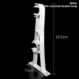 WUZIA 2Pcs Alloy Curtain Rod Bracket Single Double Hang Curtain Rod Brackets Support Clamp Crossbar Fixing Clip Wall Holder