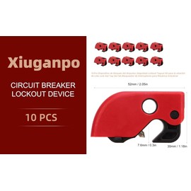 10Pcs Dispositivo de bloqueo del disyuntor,Seguridad Lockout Tagout Kit para la estación de Loto Lock Out Tag Out Set,Bloqueador de Interruptores para Mecánica Industrial