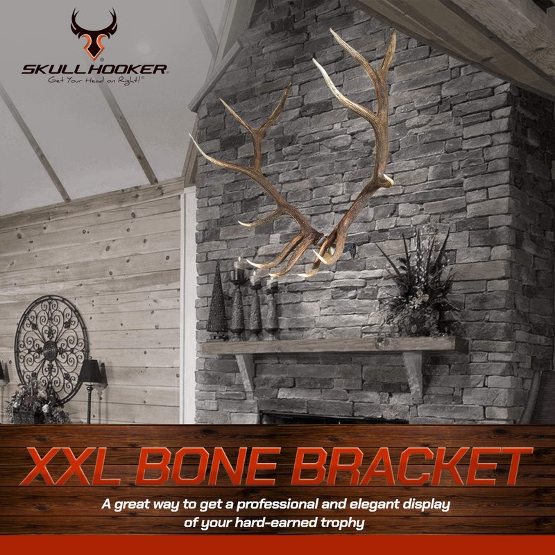 Skull Hooker Powder-Coated Steel XXL Bone Bracket – Designed to