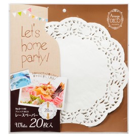 パール金属 アレンジDECO レース ペーパー 28cm 20枚入 D-1140