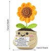 JETTOP Niece Gifts- Niece Birthday Gift Positive Crochet Sunflower Gift