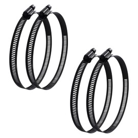 PHITUODA 4Pcs 5 Inch Stainless Steel Adjustable 105-127mm Size Range Worm Gear Hose Clamp, Fuel Line Hose Pipe Clamp for Plumbing, Automotive and Mechanical Application