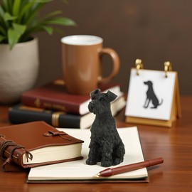 JFSM INC. Holiday Stocking Stuffer - Black Schnauzer Statue, Dog Lover Gift