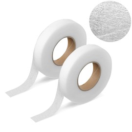 2 Rolls Hemming Tape for Pants, Iron on Hem Tape Fabric Fusing Hemming Tape, Double Sided Fabric Tape for Bonding and Crafting, Clothing Tape, Fashion Tape Double Sided for Clothes (White)