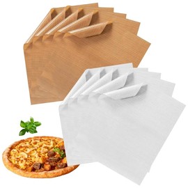 10 Pieces Permanent Baking Foil Baking Paper Reusable 30 x 40 cm Non-Stick Coating Permanent Baking Foil for Baking Tray, with 1 Grill Brush, Baking Foil Suitable for Baking, Cooking, Grilling, Easy