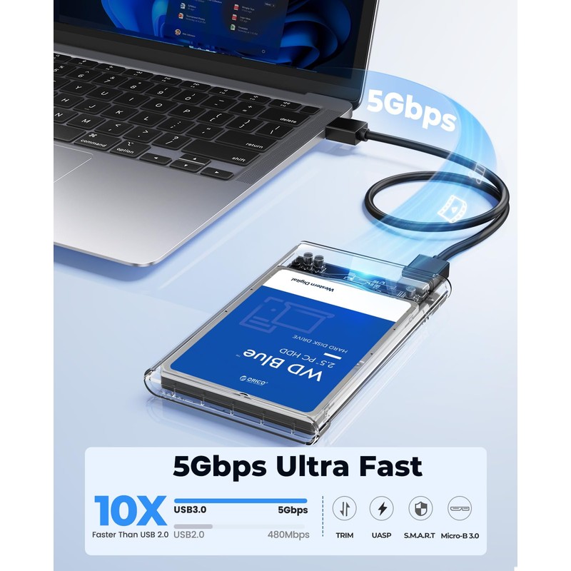 ORICO 2.5 Inch HDD / SSD Case USB3.0 Hard Disk