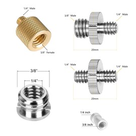ChromLives Camera Screw 1/4 Inch to 3/8 Inch Thread Screws Camera Tripod Adapter Screws for Ball Head, Tripod, Monopod, Quick Release Plate DSLR Camera Pack of 22