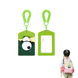 Happykau Animal Pass Case, Children, Women's, Commuter Holder, Cute, Key Holder, Cartoon, Retractable Hanging Chain, For School, Work, School Celebration, Cat, Rabbit, Shiba Inu, Pig, Panda Pattern