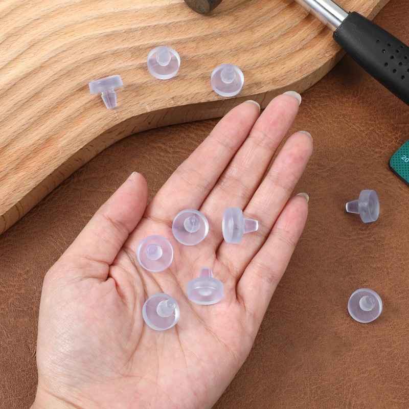 10 Pcs Glass Table Top Bumpers Clear Silicone, Patio Table