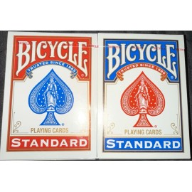 BICYCLE PLAYING CARDS Standard Blue And Red Decks Poker Black Jack Games 2 Pack
