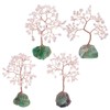 rockcloud Crystal Money Tree with Irregular Raw Fluorite Cluster Base,
